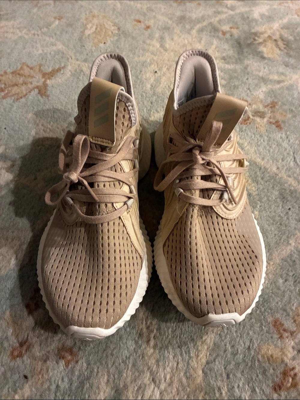 adidas Women's Tan Knit Running Sneakers